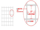 Welded Wire (GAW) Cage Quality 12.5 Gauge 1.5"x1.5" 60"x100'